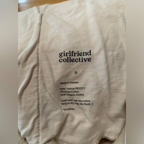 Girlfriend Collective 50/50 Classic Joggers in Ecru Size Small - Picture 5 of 7